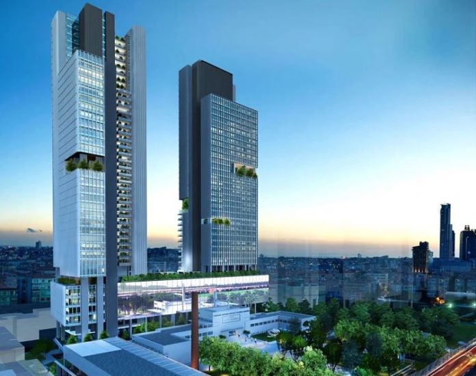 Quasar Tower In Istanbul - Front View