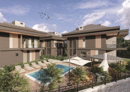 Terrace 3 villas in Trabzon, Turkey