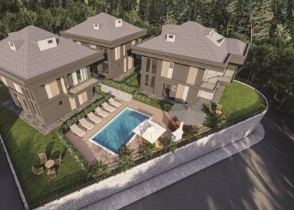 Terrace 3 villas in Trabzon, Turkey